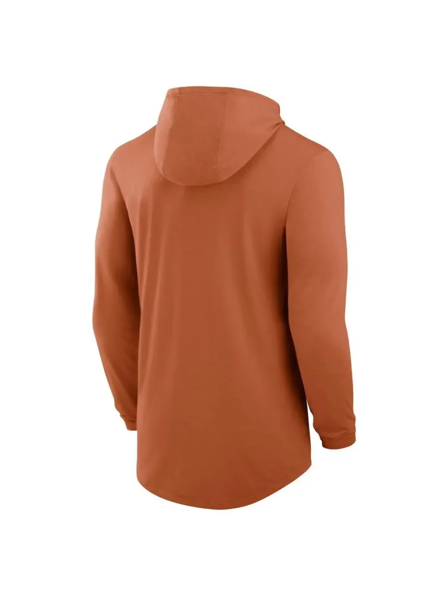 Nike Мужская футболка с длинными рукавами Texas Orange Texas Longhorns Classic Arch Tri-Blend — изображение 3 из 3, оранжевый