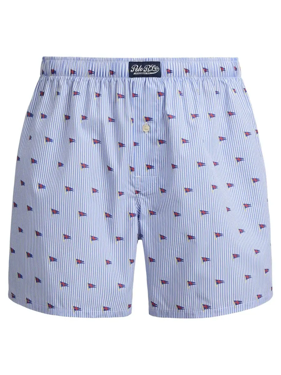 Мужские классические тканые боксерские трусы Polo Ralph Lauren, Pennant Flag Stripe — изображение 4 из 4