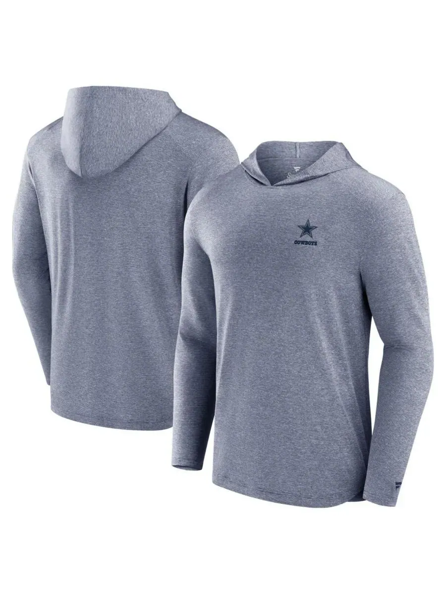 Fanatics Signature Мужская легкая толстовка темно-синего цвета с символикой Dallas Cowboys Front