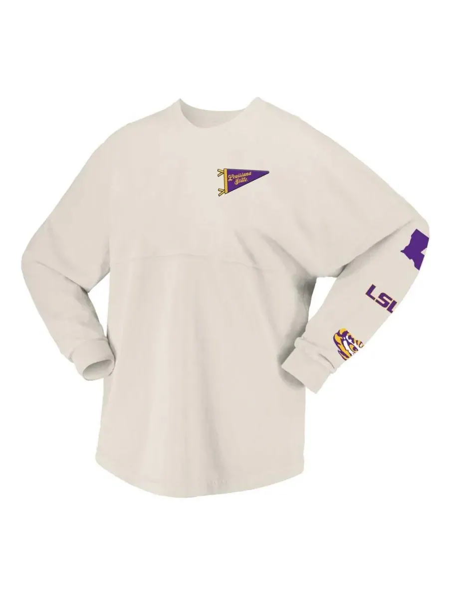 Женская футболка с длинным рукавом Natural LSU Tigers Local Spirit Jersey — изображение 3 из 3, прозрачный