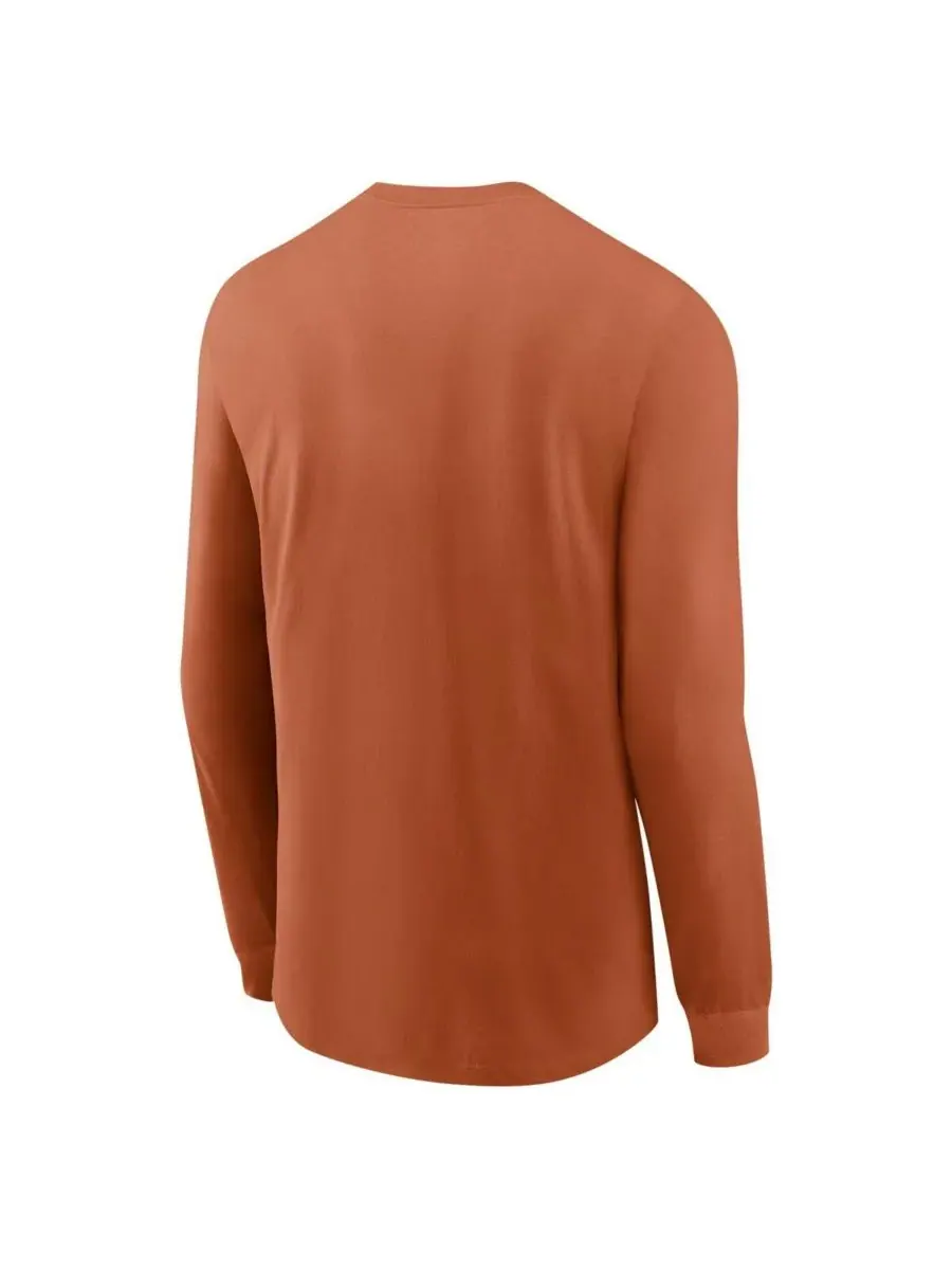 Nike Мужская футболка с длинными рукавами Texas Orange Texas Longhorns Basketball Icon Two-Hit — изображение 3 из 3