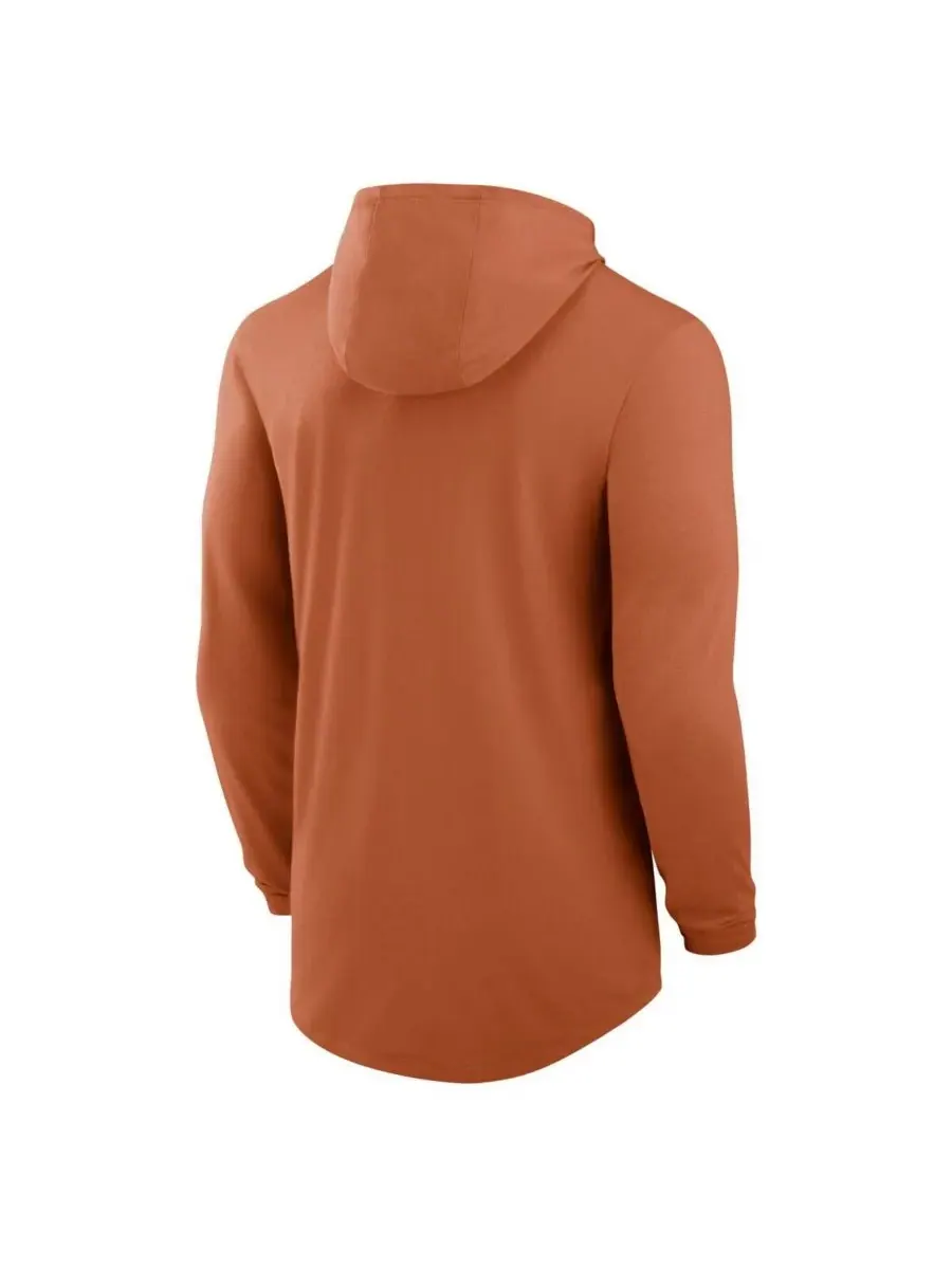 Nike Мужская футболка с длинными рукавами Texas Orange Texas Longhorns Legacy Tri-Blend Dri-FIT с — изображение 3 из 3