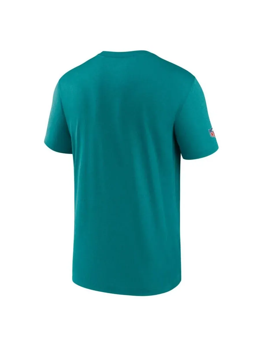 Мужская футболка Aqua Miami Dolphins Sideline Alt Pack Small Logo Legend Performance Nike — изображение 3 из 3, голубой