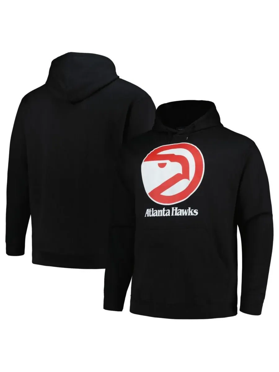 Mitchell & Ness Мужская черная толстовка с капюшоном Hardwood Classics Big Tall с символикой