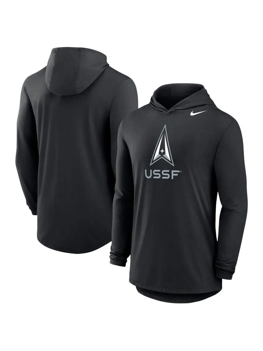 Nike Мужская черная толстовка с длинными рукавами Air Force Falcons Space Force Rivalry