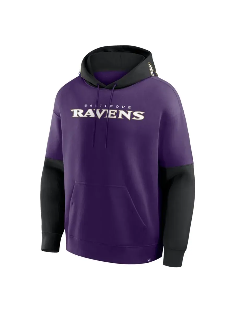 Fanatics Мужская фиолетовая толстовка с капюшоном в виде шлема команды Baltimore Ravens — изображение 5 из 5, фиолетовый
