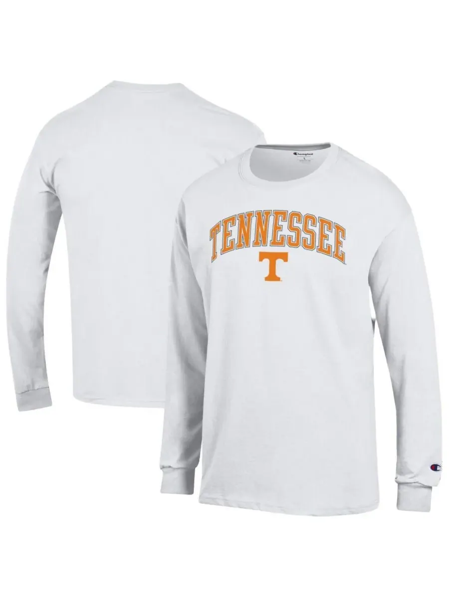 Champion Мужская белая футболка с длинными рукавами Tennessee Volunteers с логотипом в виде арки