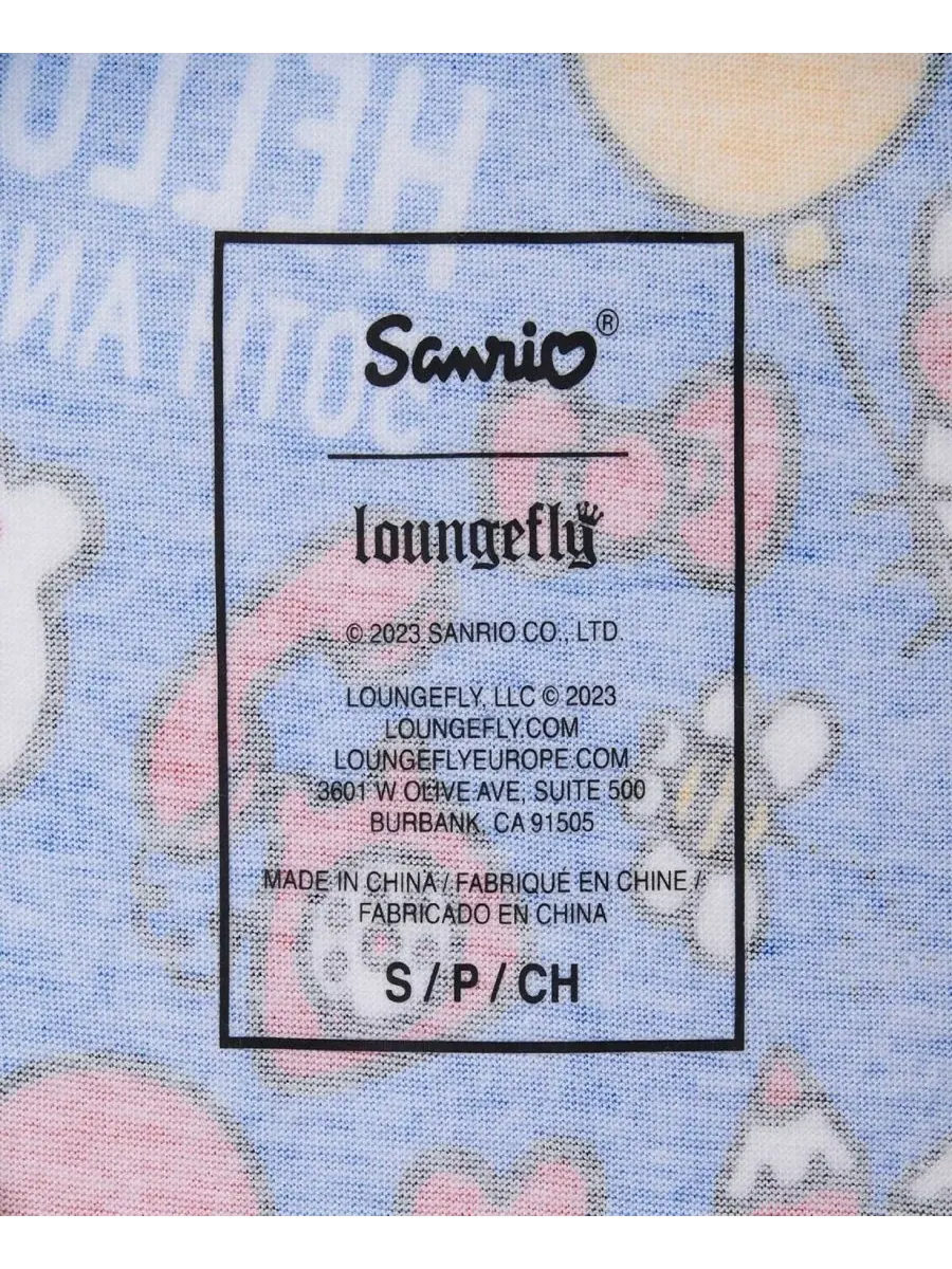 Loungefly Футболка унисекс синего цвета с принтом Hello Kitty, посвященным 50-летию бренда — изображение 4 из 4, синий
