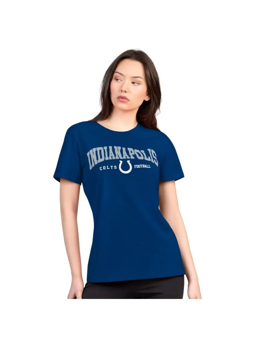 Женская футболка Royal Indianapolis Colts Super-Slim Lightweight Winning Crew G-III 4Her by Carl