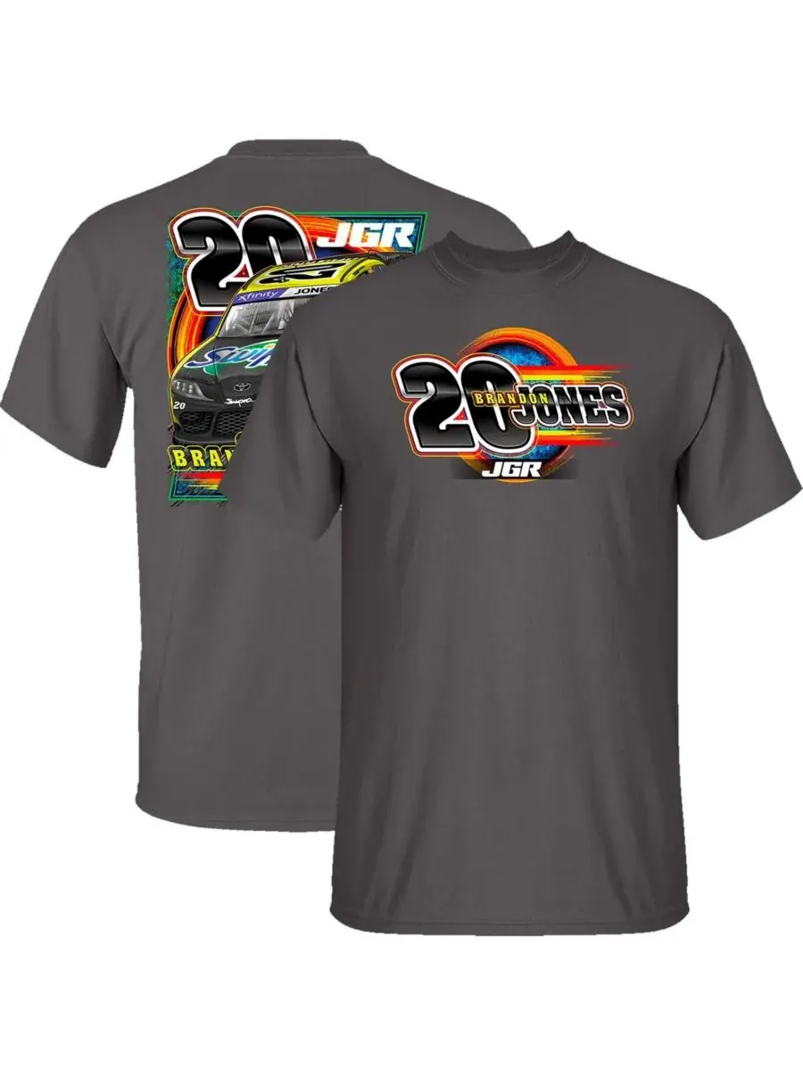 Joe Gibbs Racing Team Collection Мужская футболка с изображением автомобиля Brandon Jones Menards