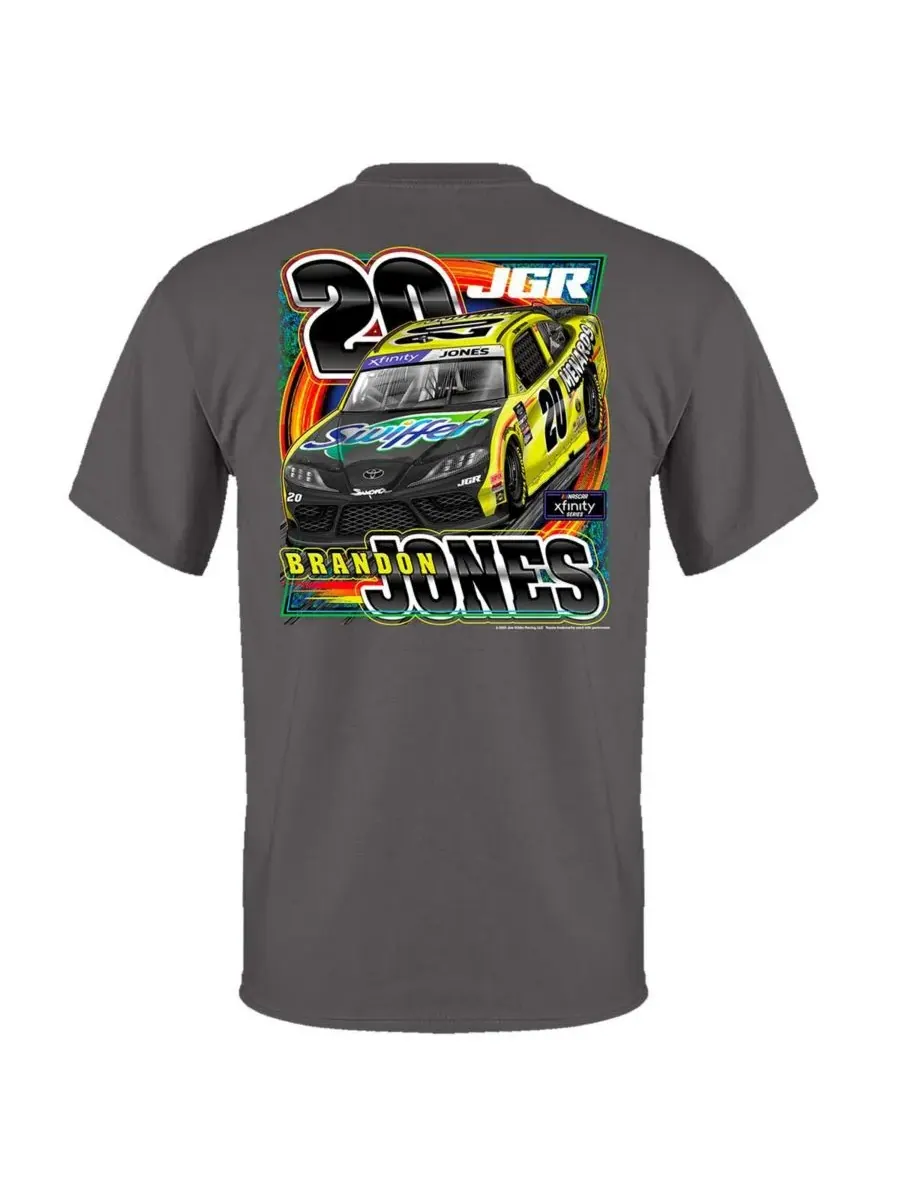 Joe Gibbs Racing Team Collection Мужская футболка с изображением автомобиля Brandon Jones Menards — изображение 2 из 3