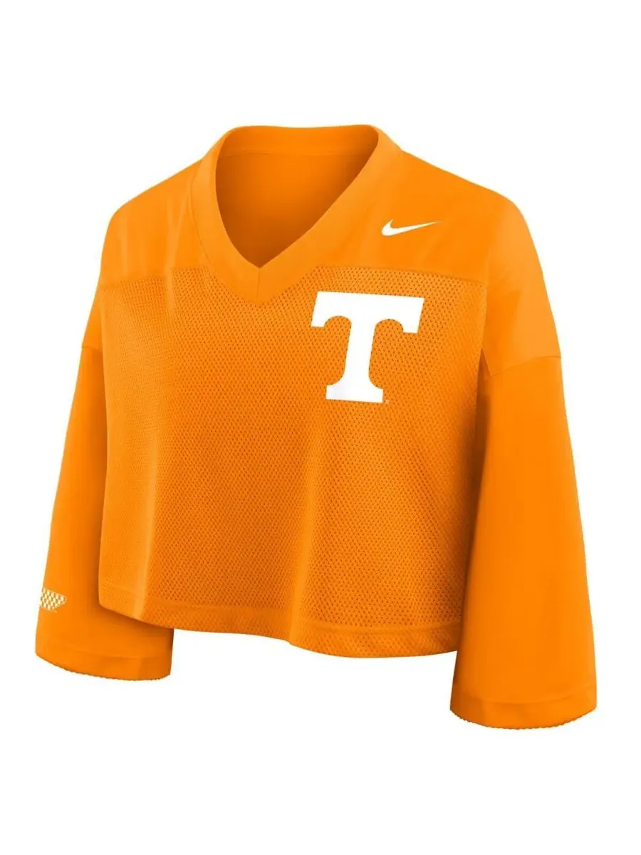 Nike Женская укороченная сетчатая футболка Tennessee Orange Tennessee Volunteers Fashion Fashion — изображение 3 из 3
