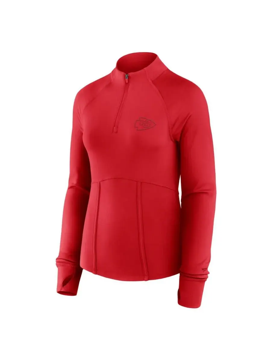 Fanatics Женская красная куртка Kansas City Chiefs Elements на молнии до середины груди — изображение 2 из 3, красный