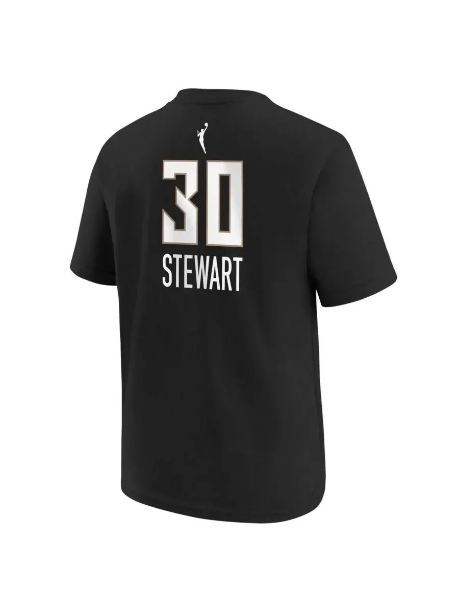 Nike Футболка для мальчиков и девочек Breanna Stewart Black New York Liberty Explorer Edition с — изображение 3 из 3, черный