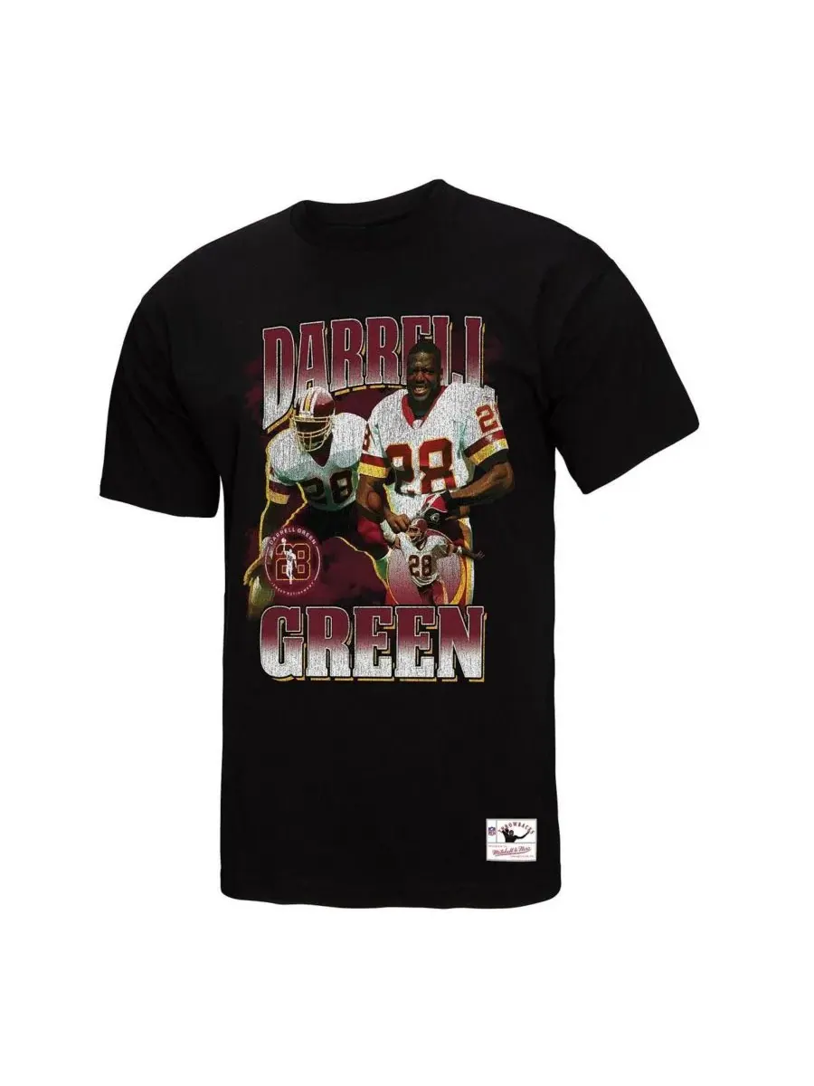 Mitchell & Ness Мужская футболка Darrell Green Black Washington Commanders с графическим — изображение 2 из 3, черный