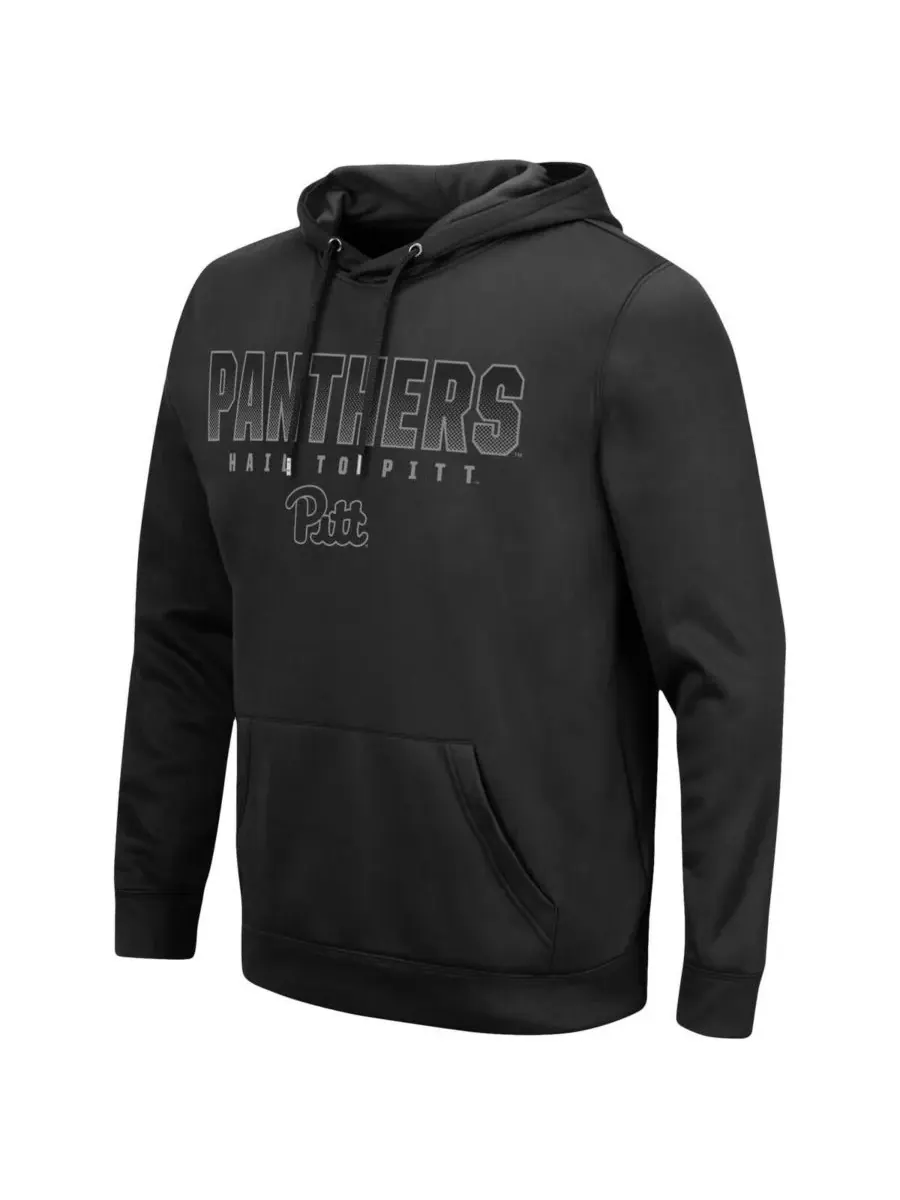 Colosseum Мужская черная толстовка с капюшоном Pitt Panthers Blackout 3.0 — изображение 3 из 3, черный