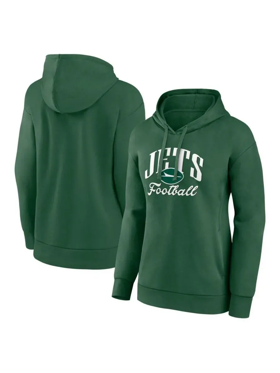 Fanatics Женская зеленая толстовка с капюшоном New York Jets Victory Script