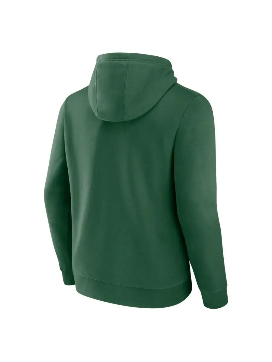 Fanatics Мужская зеленая толстовка с капюшоном и основным логотипом New York Jets — изображение 3 из 3, зеленый