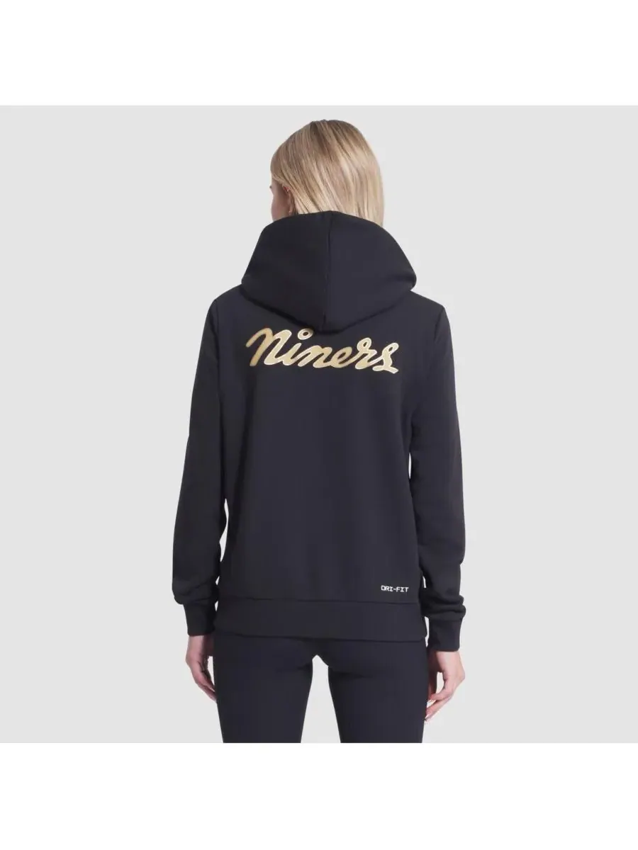 Nike Женская черная толстовка San Francisco 49ers 2025 Rivalries Collection Standard Issue Sideline — изображение 2 из 5