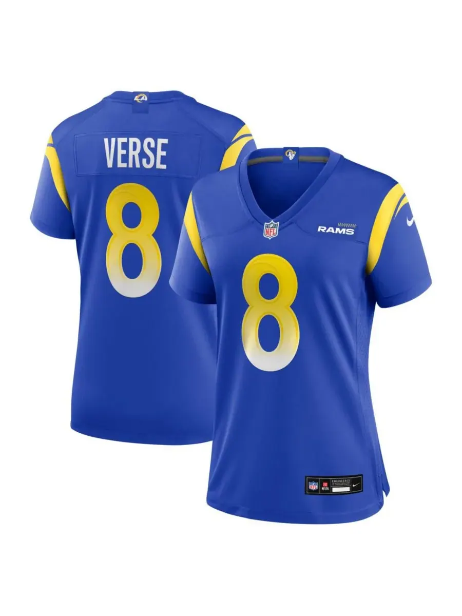 Nike Женская игровая футболка Jared Verse Royal Los Angeles Rams