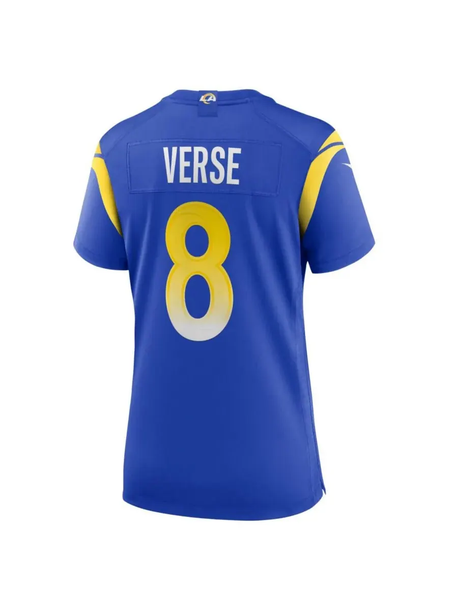 Nike Женская игровая футболка Jared Verse Royal Los Angeles Rams — изображение 3 из 4, королевский