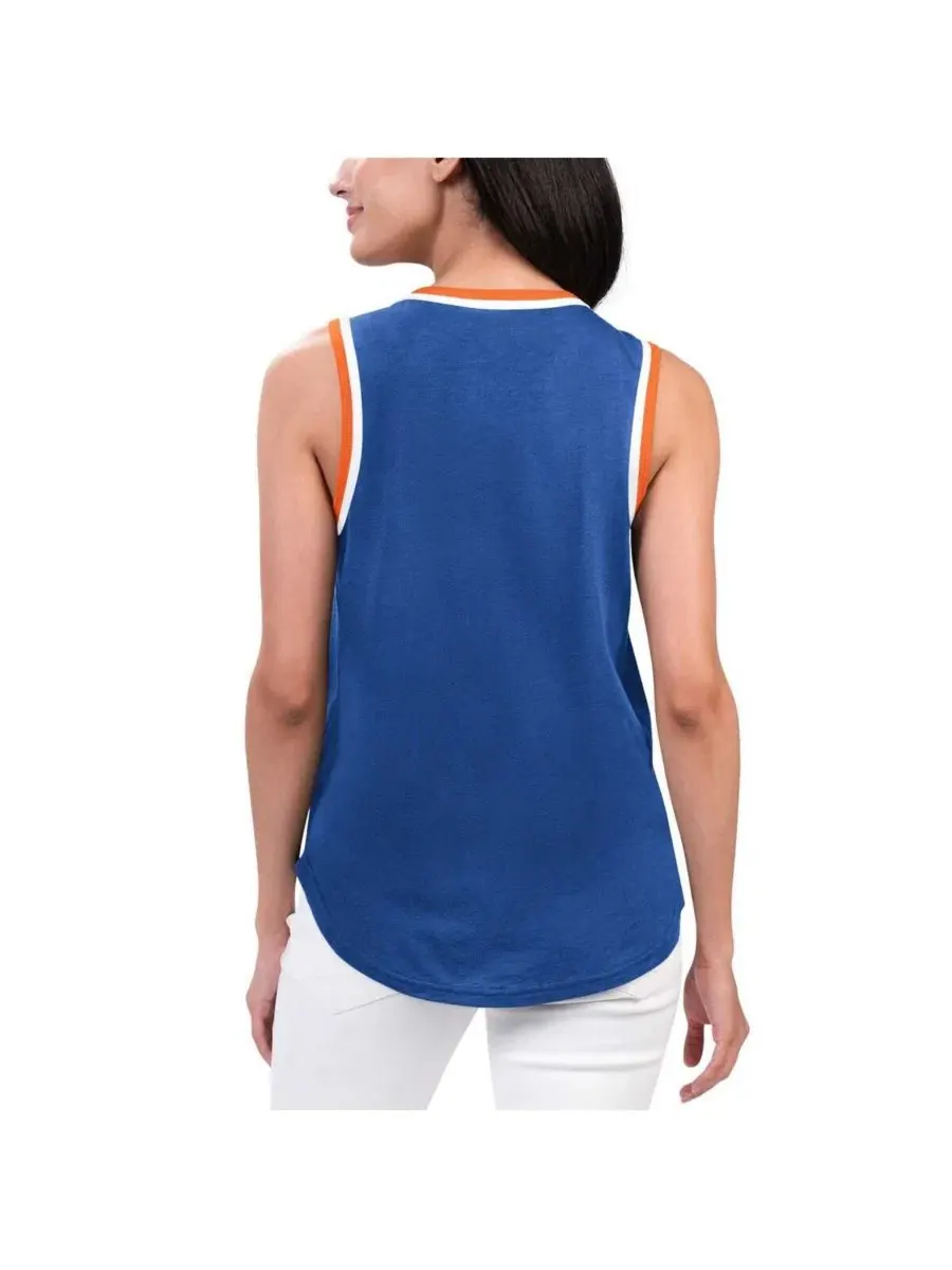 Женская майка Royal New York Islanders Strategy Tank Top G-Iii 4Her By Carl Banks — изображение 2 из 2, королевский