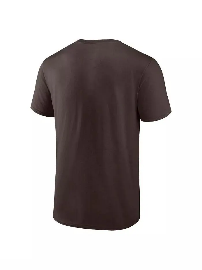 Мужская коричневая футболка Cleveland Browns Chrome Dimension Fanatics — изображение 2 из 3