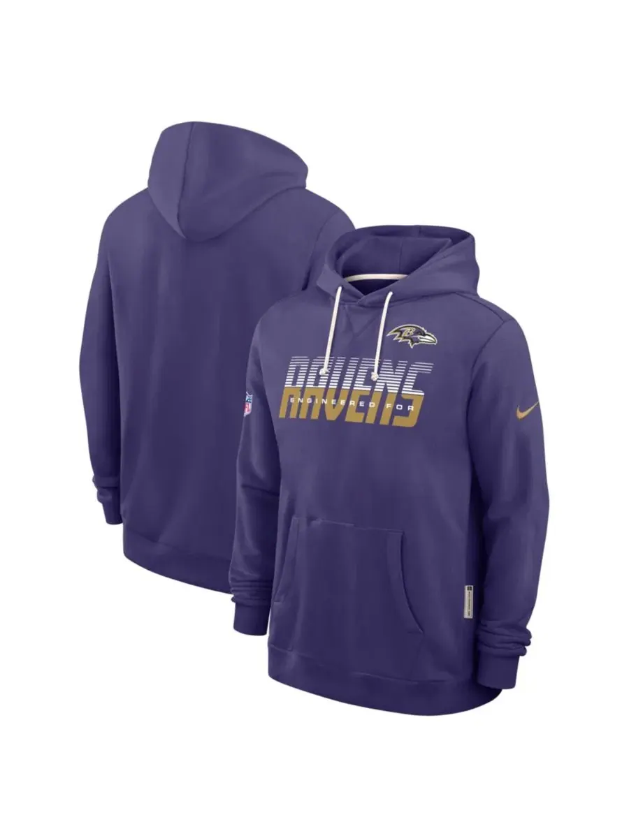 Худи с капюшоном Nike Dri-FIT Standard Issue Purple Baltimore Ravens