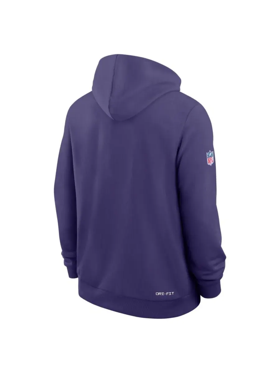 Худи с капюшоном Nike Dri-FIT Standard Issue Purple Baltimore Ravens — изображение 3 из 3, фиолетовый