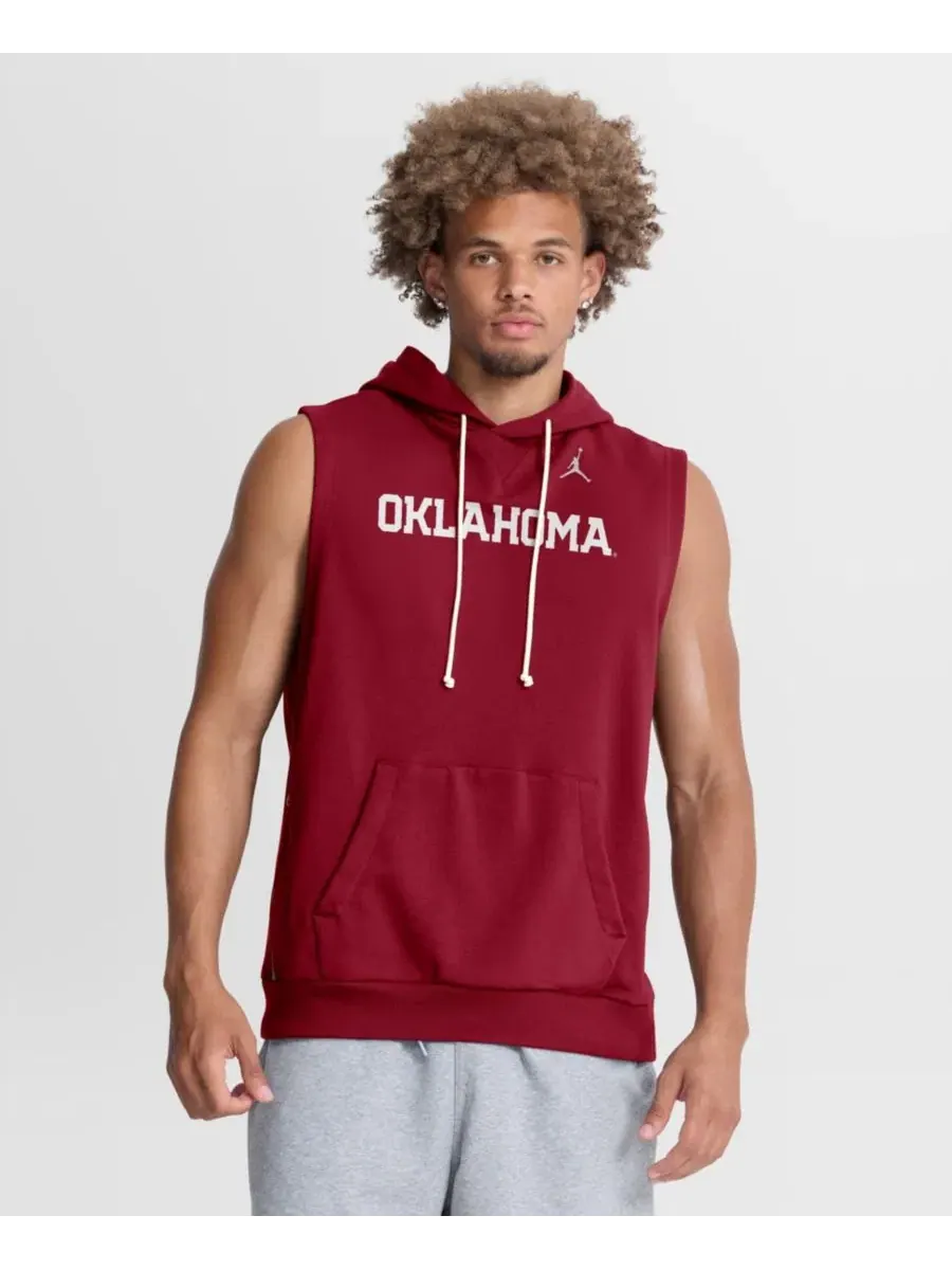 Безрукавный худи с капюшоном Oklahoma Sooners 2026 Sideline Dri-FIT Jordan