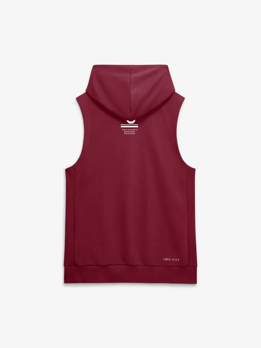 Безрукавный худи с капюшоном Oklahoma Sooners 2026 Sideline Dri-FIT Jordan — изображение 2 из 5, красный