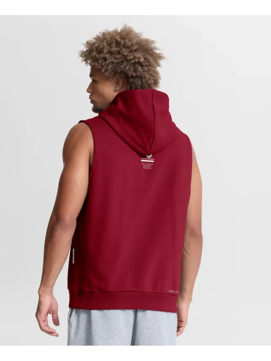 Безрукавный худи с капюшоном Oklahoma Sooners 2026 Sideline Dri-FIT Jordan — изображение 5 из 5, красный