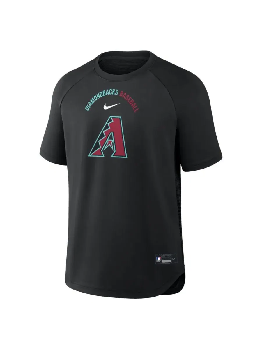 Футболка с регланом Dri-FIT Arizona Diamondbacks Nike — изображение 2 из 4, черный