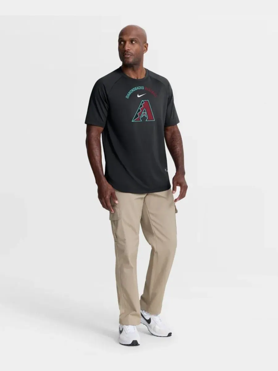 Футболка с регланом Dri-FIT Arizona Diamondbacks Nike — изображение 4 из 4, черный