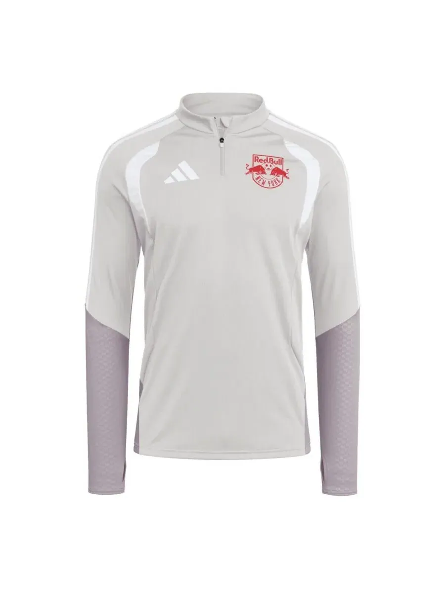 Тренировочная кофта с четверть-застежкой Tiro Competition New York Red Bulls 2026 adidas — изображение 2 из 3, серебряный
