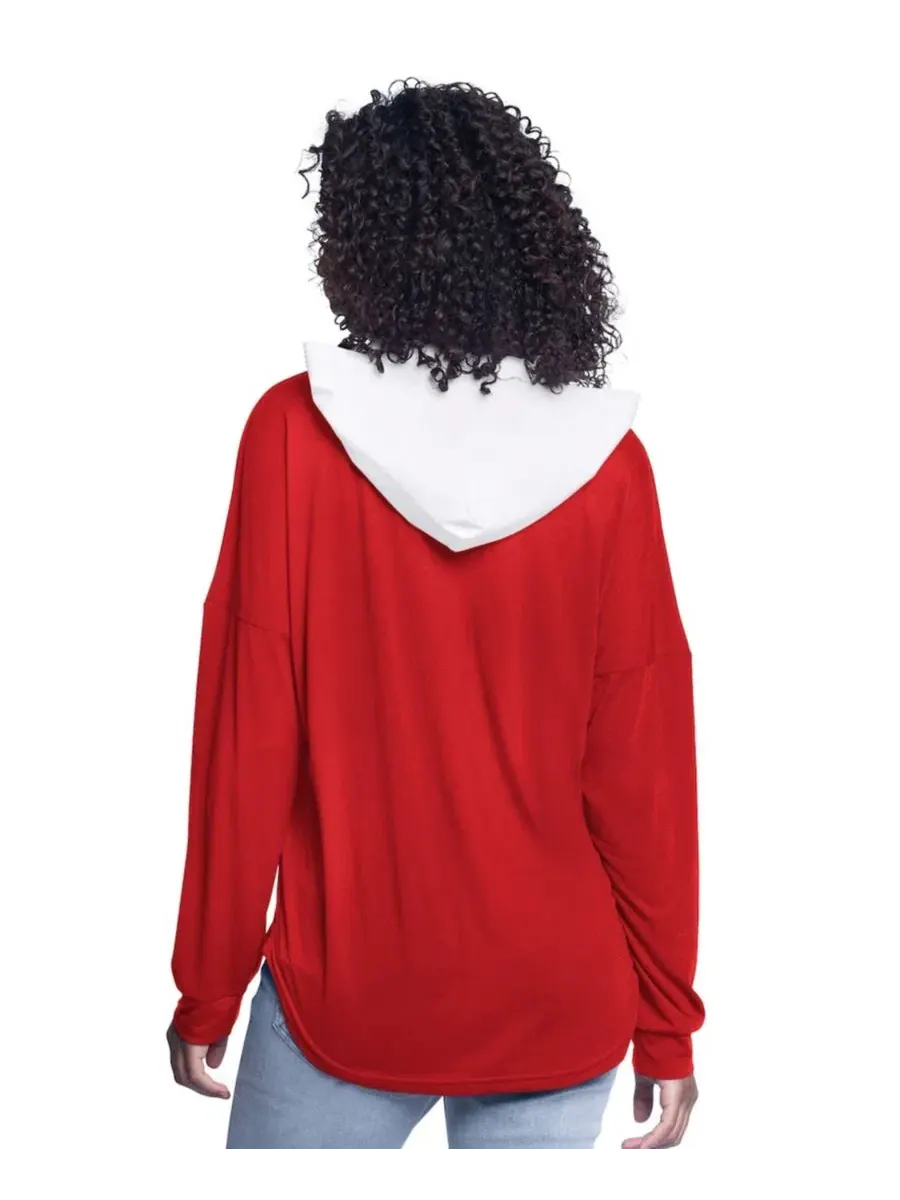 Женский худи с капюшоном и длинным рукавом, с принтом, Bench Player Oversized Long Sleeve Hooded — изображение 2 из 2
