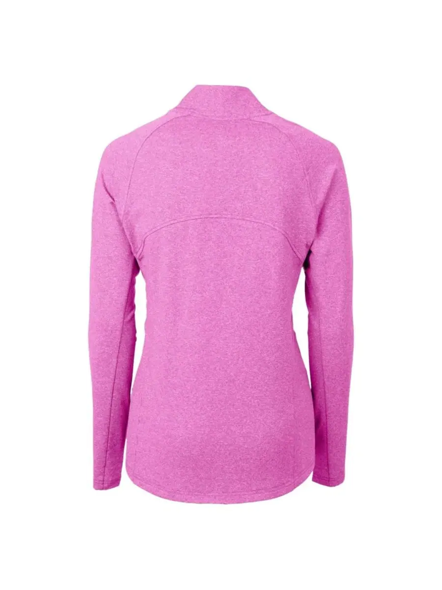 Женская куртка Cutter & Buck Raglan Adapt Eco Knit Heather Full-Zip — изображение 3 из 3, розовый