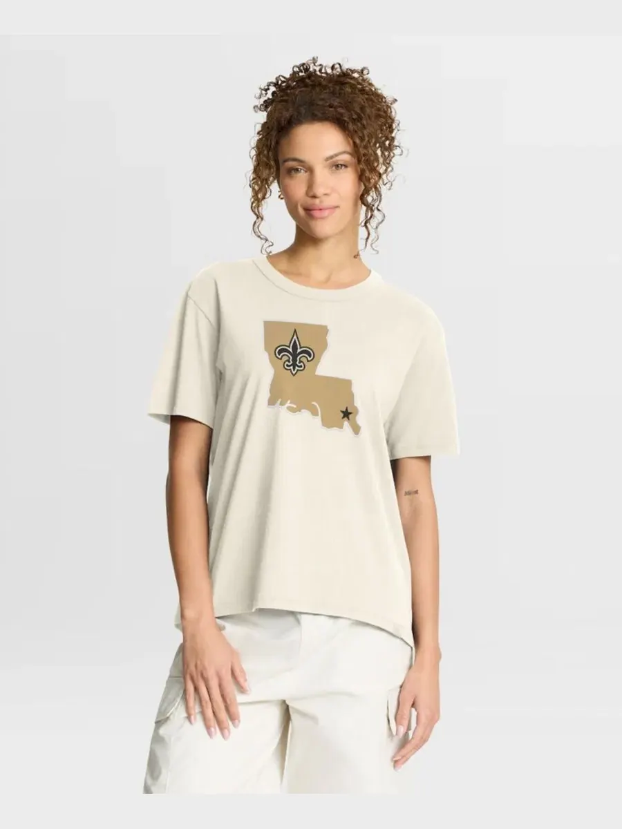 Женская футболка свободного кроя с принтом New Orleans Saints Dove Legacy Fanatics