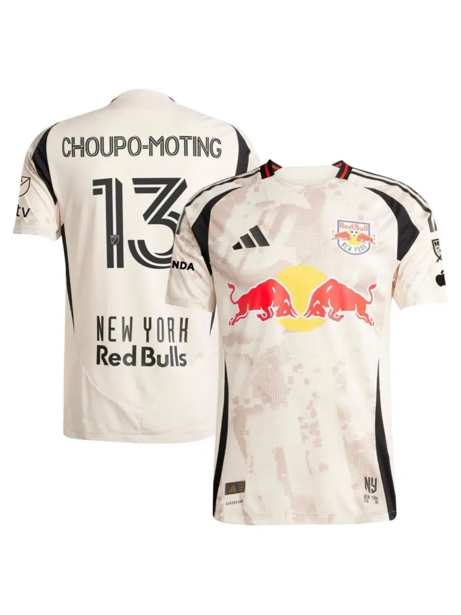 Футболка с длинным рукавом New York Red Bulls 2025 Stone Kit Authentic Player Jersey adidas