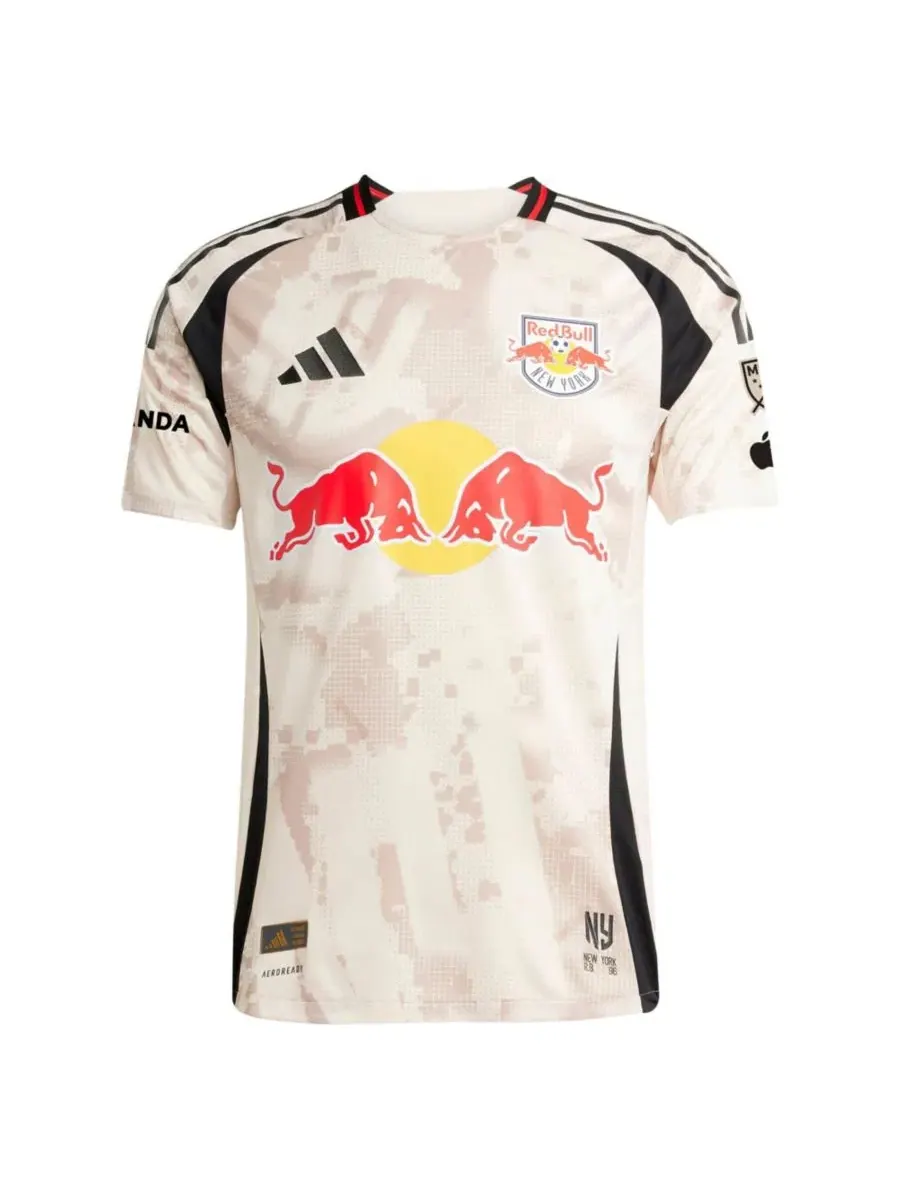 Футболка с длинным рукавом New York Red Bulls 2025 Stone Kit Authentic Player Jersey adidas — изображение 3 из 3, бежевый