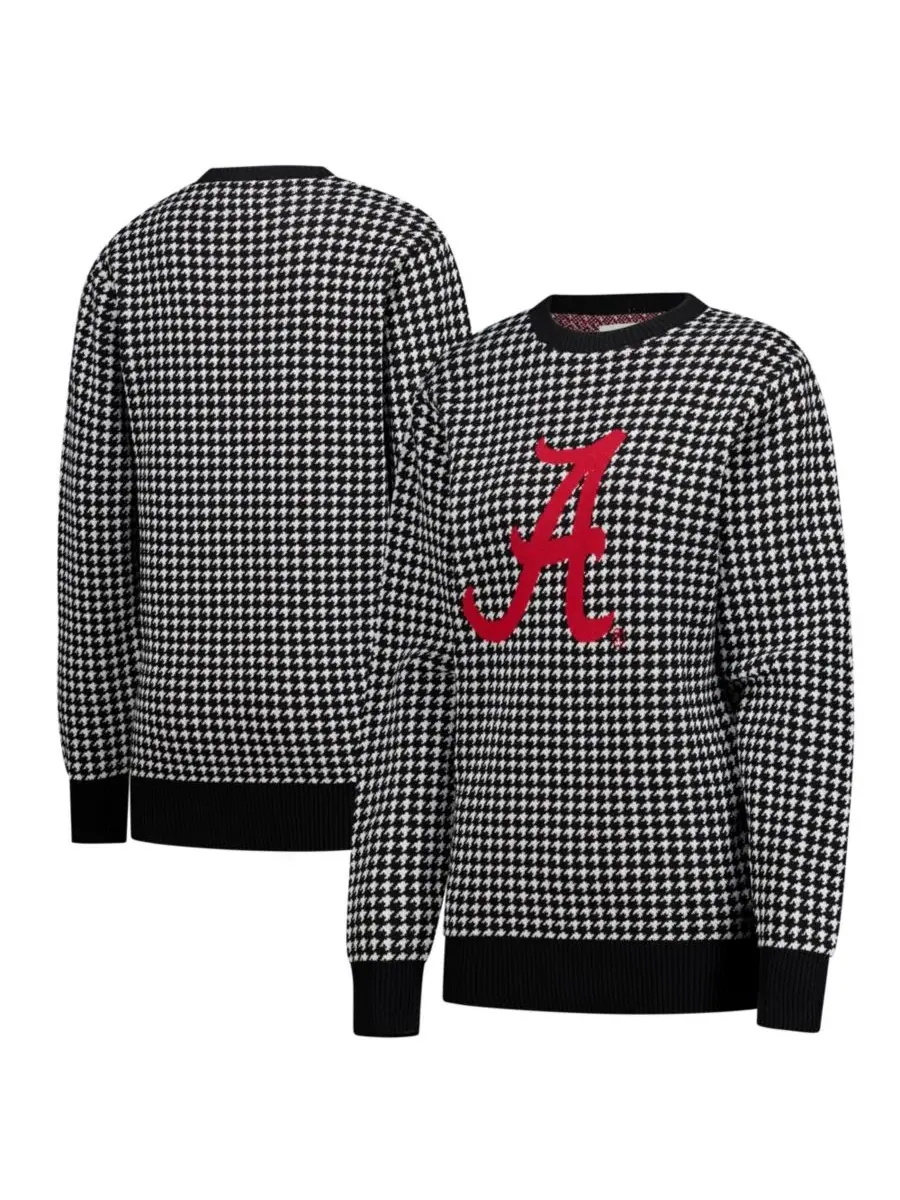 Свитшот с принтом Alabama Crimson Tide Renew Knit Vintage Houndstooth Uscape Apparel