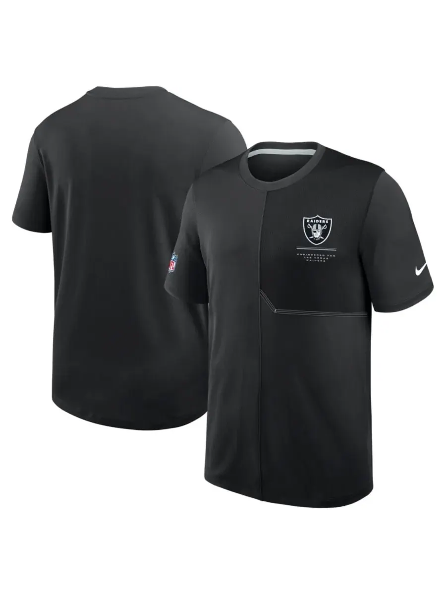 Футболка с длинным рукавом Nike Las Vegas Raiders Sideline UV Dri-FIT Coaches Shirt