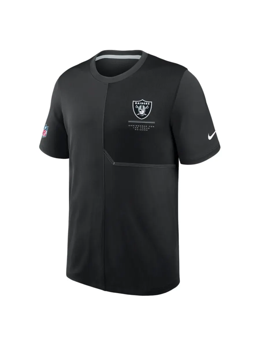 Футболка с длинным рукавом Nike Las Vegas Raiders Sideline UV Dri-FIT Coaches Shirt — изображение 2 из 3, черный