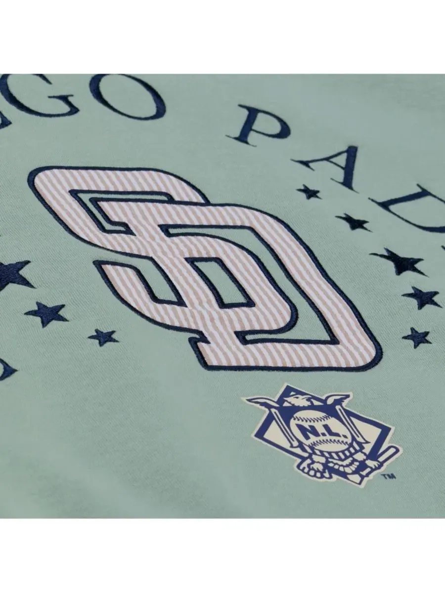 Свитшот женский с принтом Yacht Rock San Diego Padres Mitchell & Ness — изображение 4 из 5, зеленый