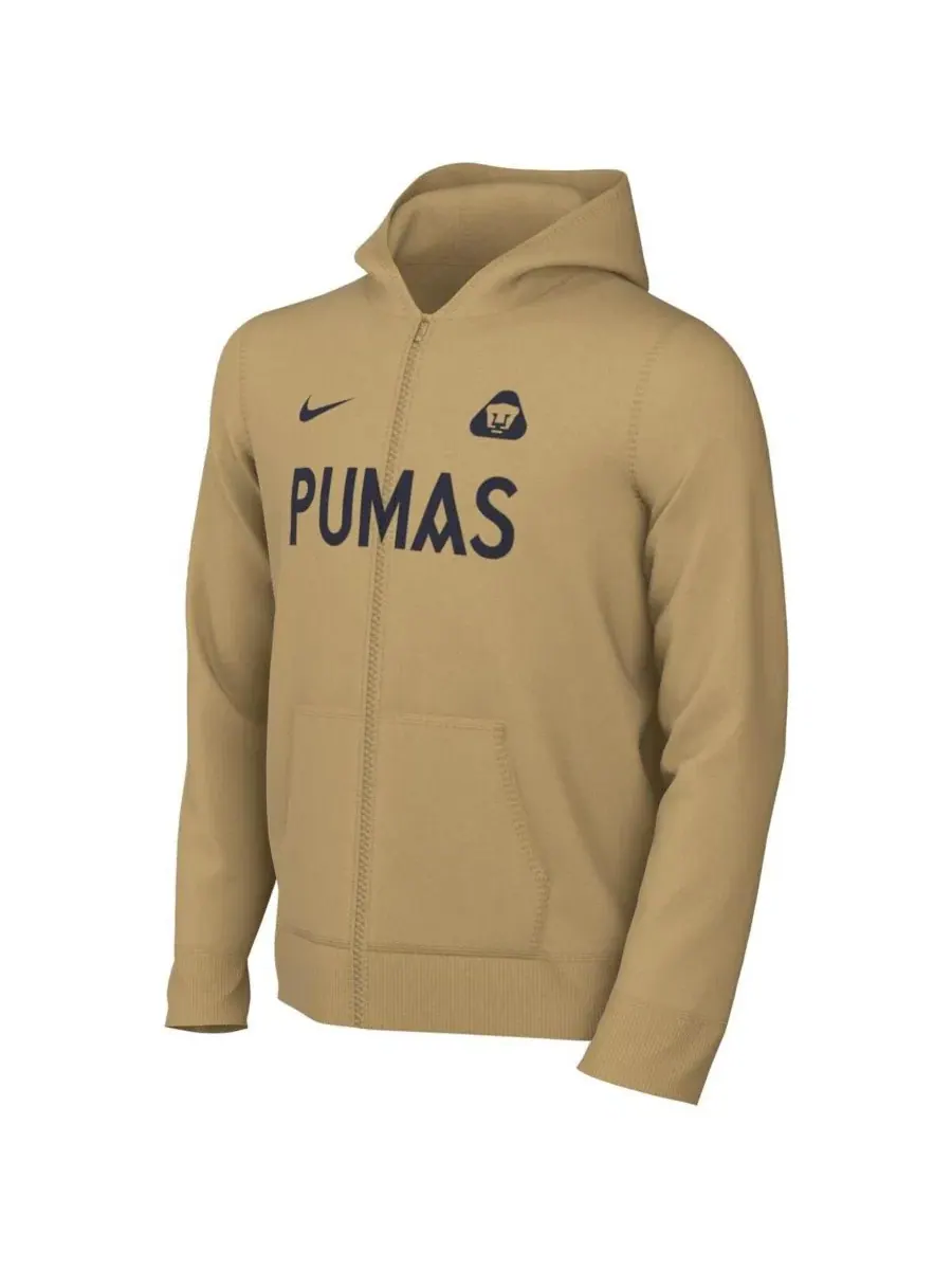 Худи с капюшоном Nike Pumas 2025/26 Club Full-Zip — изображение 2 из 3, золото