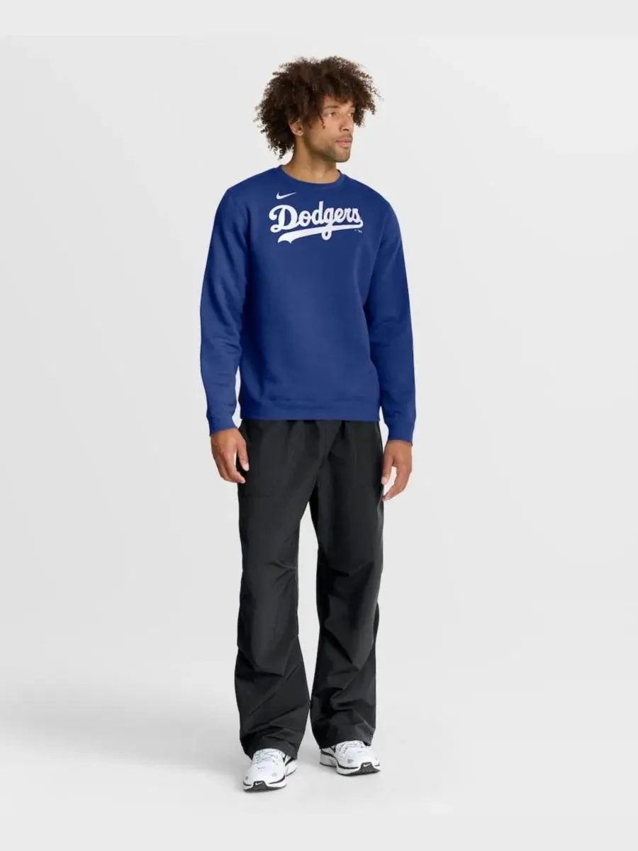Свитшот мужской с принтом Nike Los Angeles Dodgers Primetime Wordmark — изображение 5 из 5, королевский