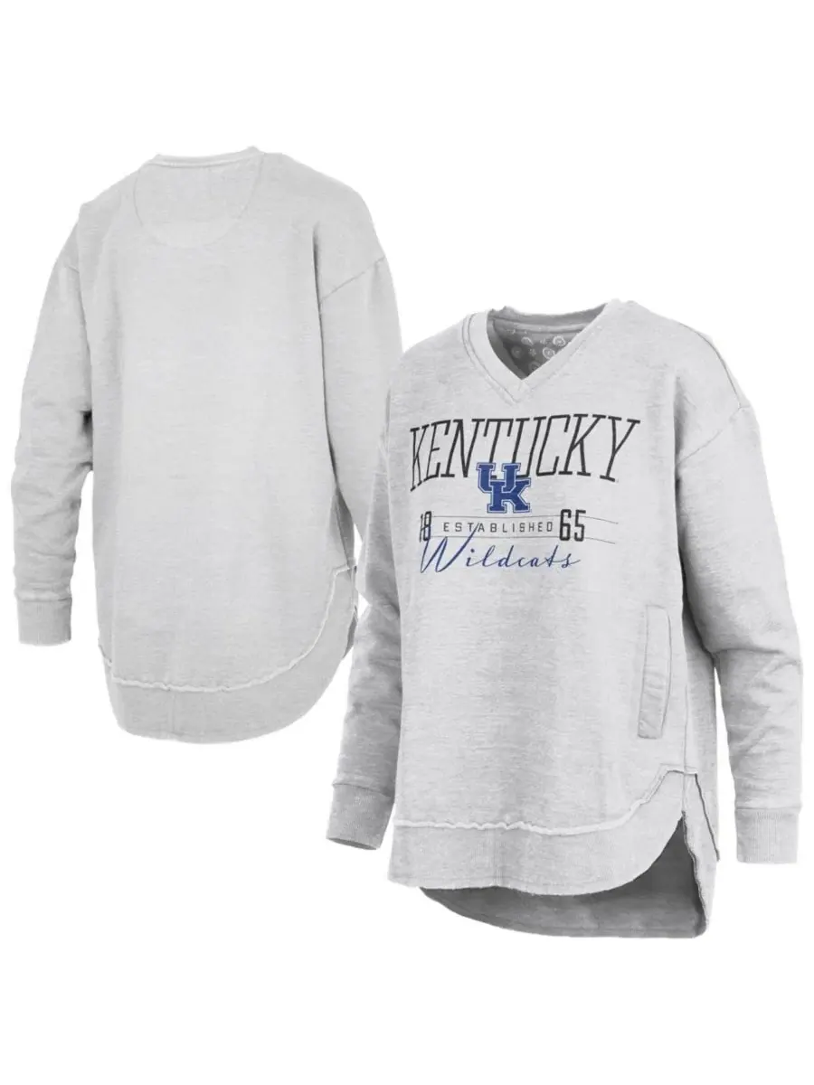 Свитшот женский с V-образным вырезом и флисовой подкладкой Kentucky Wildcats Marcus East Hall