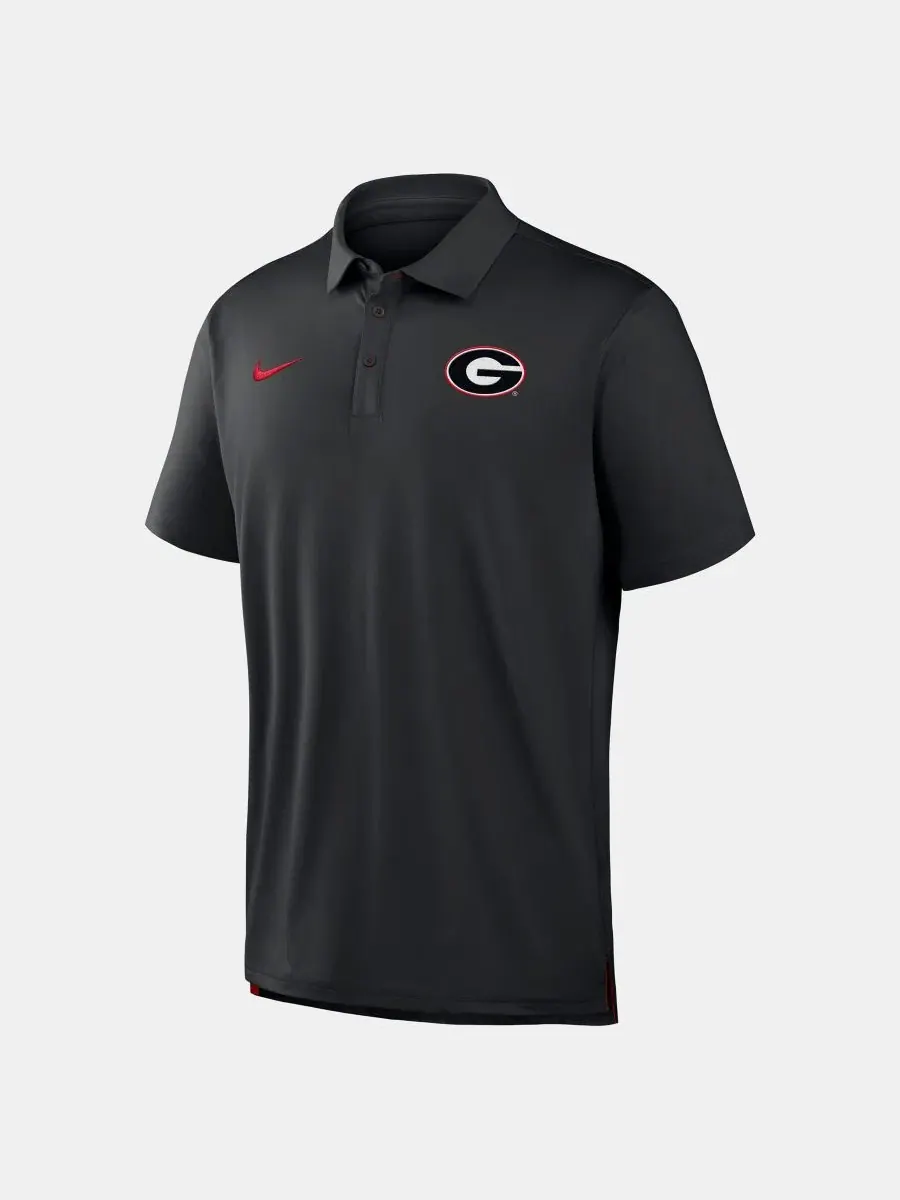 Поло Dri-FIT с вышитым логотипом Georgia Bulldogs Nike — изображение 3 из 4, черный красный