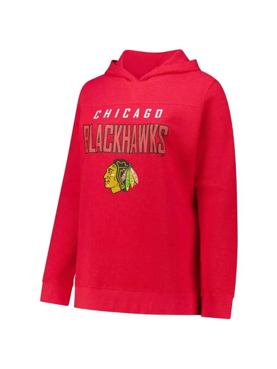 Женский худи-свитшот с капюшоном Connor Bedard Red Chicago Blackhawks Plus Size Name & Number — изображение 2 из 3, красный