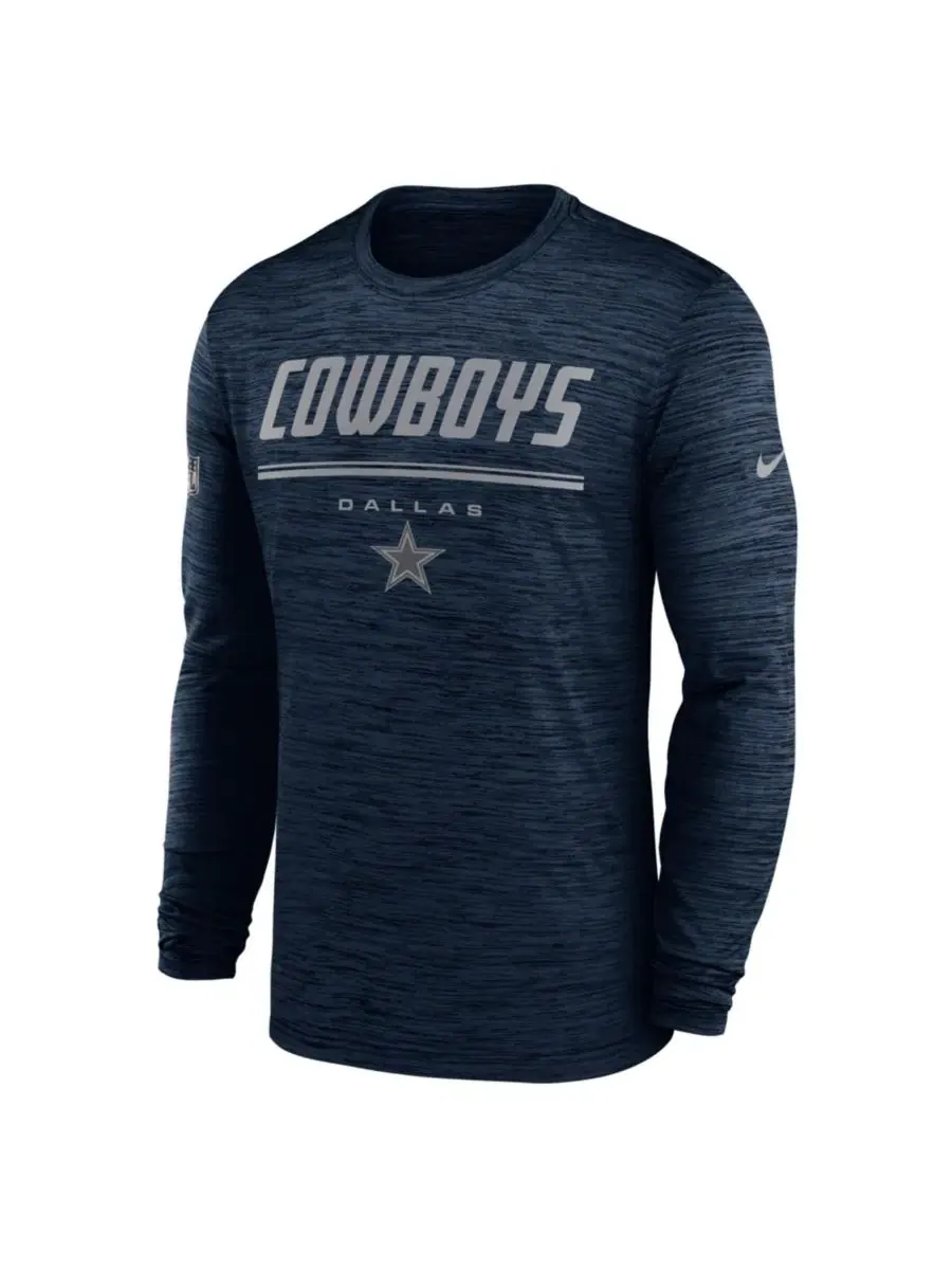 Футболка с длинным рукавом Nike Sideline Offensive Transition Velocity Dri-FIT — изображение 2 из 3, темно-синий